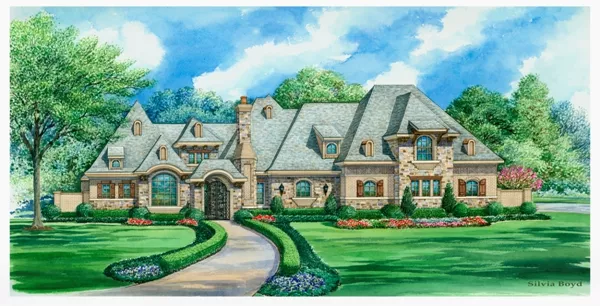 image of french country house plan 9072